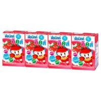 ราคา The Best!! ดัชมิลล์ คิดส์ โยเกิร์ตพร้อมดื่มยูเอชที รสสตรอเบอร์รี่ 90มล. x 4 กล่อง Dutch Mill Kids Strawberry Drinking Y (3993866760)