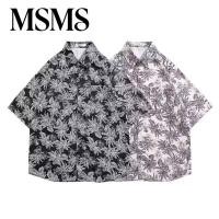 ราคา MSMS เสื้อเชิ้ตแขนสั้นลายดอกไม้สไตล์วินเทจ (47104360558)