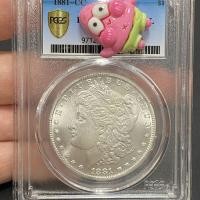 ราคา เหรียญเกรด Pcgs 1881 US Morgan เหรียญเงิน US เหรียญเงิน Morgan Silver ต่างประเทศเงิน Dollar กล่องเหรียญ 2.7 (56705924032)