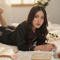 ราคา ชุดนอนกระโปรงผู้หญิงแขนยาว (42916531194)