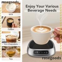 ราคา ROSEGOODS เครื่องทําความร้อนถ้วย, ถ้วยชานม ABS แก้วกาแฟอุ่น, สาย USB Voice Reminder ไฟฟ้าฉนวนกันความร้อนถ้วยโต๊ะถ้วยอุ่น (45101286183)
