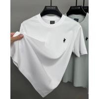 ราคา แบรนด์แฟชั่นผู้ชาย เสื้อยืดแขนสั้นระดับไฮเอนด์ พิมพ์ลายม้า ฤดูร้อนใหม่ ผ้าไหมฝ้าย ระบายอากาศ สบาย คอกลม เสื้อพอล (46555344327)