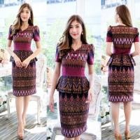 ราคา เดรสทรงสอบ เอวทวิต ติดโบว์เสื้อ น่ารักเกร๋ๆ ลายสวยฟาดมากแม่ผ้าฝ้ายพิมลาย+ โฟร์เวย์ ➡️ ซิปหลัง กระโปรงซับใน ของมันต้องมี (10172518664)