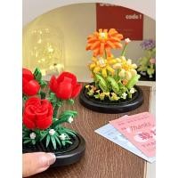 ราคา เลโก้ดอกไม้ ของขวัญที่ดีที่สุด บล็อกตัวต่อจีนดอกไม้ดอกทานตะวันป้องกันฝุ่นปกอนุภาคขนาดเล็กประกอบเลโก้ของเล่นเครื่องประดับสาวของขวัญวันครู (53756877813)