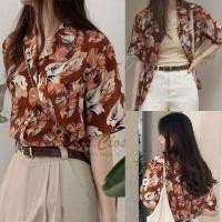 ราคา IT085 TARA เสื้อเชิ้ตฮาวาย ลายดอกวินเทจ สงกรานต์ แขนสั้น เนื้อผ้าไหมอิตาลีอย่างดี พิมพ์ลายสวยมาก ผ้าดีใส่สบาย ไม่ร้อน (25863693810)