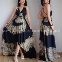 ราคา Maxi beaches dress เดรสยาวสไตล์ฮาวาย เนื้อผ้ามัดย้อม ใส่ไปทะเลเก๋ๆ (11889314014)