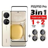 ราคา Huawei P50 Pro ฟิล์มกระจก ฟิล์มกระจกแบบเต็มจอ 2 in 1 สำหรับ P50 P50 Pro Huawei P40 Pro P 30 P30 Pro (2143555107)