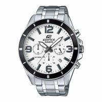 ราคา Casio Edifice Chronograph นาฬิกาข้อมือผู้ชาย สีดำ สายสแตนเลส รุ่น EFR-553D-7BV (261366241)
