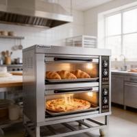 ราคา 2 ชั้น 4 ถาด ตั้งเวลาได้ เตาอบไฟฟ้าขนม เตาอบเบเกอรี่ HGO-24A Gas Deck Baking Oven (53852213581)