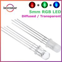 ราคา 10pcs 5mm RGB LED Common Cathode / Common Anode Tri-Color Emitting Diodes f5 RGB Diffused / ไฮไลท์โปร่งใส (26056957923)
