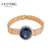 ราคา สร้อยข้อมือ Xuping หรูหรา 18K สีทองสีน้ําเงินเข้มเพทาย GX55 (8755723273)