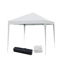 ราคา 3 X 3m Sun Shelter Pop-Up Canopy With Dressed Legs, Wedding Tent Outdoor Gazebo, White (49353326919)