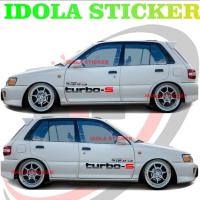 ราคา สติ๊กเกอร์แถบติดรถยนต์ Starlet TURBO-S สติ๊กเกอร์ตัดรถยนต์ Toyota Starlet ใหม่ล่าสุด (49556957528)