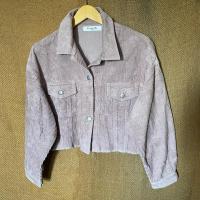 ราคา Emsexcite เสื้อแจ็คเก็ตผ้าลูกฟูกตัดที่ยังไม่เสร็จผู้หญิง (55953347636)