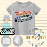 ราคา Hot Wheels Nissan Skyline R34 เสื้อยืดเด็กผู้ชาย - เท่สําหรับเด็กอายุ 1-12 ปี (22963702089)