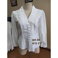 ราคา เสื้อลูกไม้ฉลุงานตัดเรียบร้อย(ราคาซื้อ500บาท)สภาพ99% (11319711554)