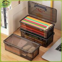 ราคา F&O กล่องดินสอใสความจุขนาดใหญ่กล่องเก็บของวางซ้อนกันได้สํานักงานโรงเรียนกล่องดินสออุปกรณ์ที่เก็บดินสอ. (43215081527)