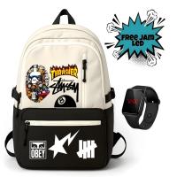 ราคา ล่าสุด Thrasher x Bape Motif School Backpacks for Boys and Girls Kindergarten, Elementary, Middle, and High School 2025 / Thrasher Bags (42923234332)