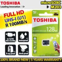 ราคา การ์ดหน่วยความจํา MicroSD ของโตชิบา 128G Class 10 ของแท้ กล่องสีน้ําเงิน 100mb/s (28190030551)