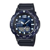 ราคา Casio Standard นาฬิกาข้อมือผู้ชาย สายเรซิน รุ่น AEQ-100W-2A - สีน้ำเงิน (1163865834)
