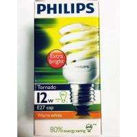 ราคา Philips Tornado หลอดประหยัดไฟ ทอร์นาโด ฟิลิปส์ 12W E27 แจกโค้ด NEWPARA0004 เพียงเข้ามาช้อปครั้งเเรกบน Shopee ลดไปเลย 80บ (2387055674)