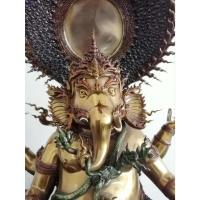 ราคา พระพิฆเนศวร์ มหาปรมาตมันคณปตี นั่งบัลลังก์คชสีห์ เนื้อสำริด อาวุธเงินแท้ หมายเลข 65 สูง 70 ซม. ปี 2563 (51000990058)