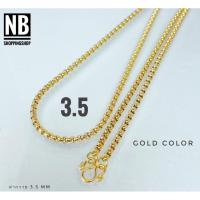 ราคา G-620 กว้าง3.5มิล สร้อยคอ ห้อยพระ สแตนเลสแท้ 3.5มิล สร้อยสแตนเลส ผ่าหวาย ห้อย1องค์ 3องค์ 5องค์ สร้อยลายผ่าหวายทองเลเซอร์ (7249250186)