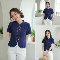 ราคา เสื้อผ้าฝ้ายผู้หญิง ปักดอกทิวลิป งานปักมือ Handmade ช่างไทย (51006243950)