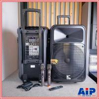 ราคา 1ใบ K.POWER B-15DSP ลำโพงล้อลาก ไมค์ลอยUHFรุ่น B 15 DSP B15DSP ตู้ลำโพงอเนกประสงค์พร้อมแอมป์ 15 นิ้ว มี 2 ไมค์ มี USB... (22382235400)