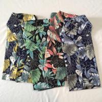 ราคา [4สี] เสื้อเชิ้ตแขนสั้นลายใบไม้ เชิ้ตวินเทจ เชิ้ตฮาวาย (1821931817)