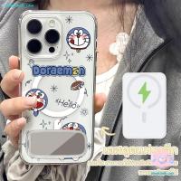 ราคา พร้อมส่ง เคสสำหรับไอโฟน15 ลายโดเรม่อน สนุก กระจกขาตั้ง เคสใสนิ่มดูดแม่เหล็ก For IPhone13 12 11 16 15 14ProMax XRXS 8Plus (46506353470)