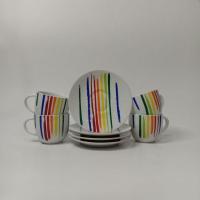 ราคา ชุดชา Cup Plus Sourcer เซรามิค cantic Rainbow Motif ชุด 4 ชิ้น (2989134214)