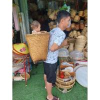 ราคา ตะกร้าสาน ตะกร้าเก็บใบชา กระบุงใส่ของ ตระกร้า แบก ตระกร้าไม้ ตะกร้าใส่ผัก ตะกร้าไม้ไผ่สาน ตระกร้าชาวดอย (23872045267)