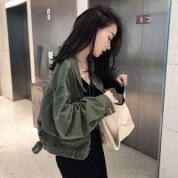 ราคา แจ็คเก็ตยีนส์ผู้หญิงสำหรับฤดูใบไม้ผลิและฤดูใบไม้ร่วง สไตล์หลวมแบบเกาหลี BF .MATCH TRENDY สีเขียวทหาร (43510010785)