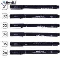 ราคา LIWEKI 6PCS Uni Pin Drawing Pen Fine Line 005 01 02 03 05 08 ปากกาเข็ม K7P1 (55055703088)