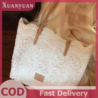 ราคา XUAN ผู้หญิงลูกไม้สีขาวดอกไม้เย็บปักถักร้อย Tote ฤดูร้อนริมทะเลท่องเที่ยววันหยุดไหล่ Retro กระเป๋าถือ TH (26593796245)