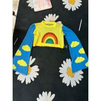 ราคา เสื้อครอปแขนยาวสีรุ้ง (21071991137)