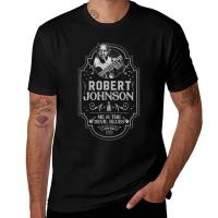 ราคา โรเบิร์ต จอห์นสัน - ฉันและปีศาจ บลูส์ - เสื้อยืดที่เป็นการยกย่อง เสื้อโอเวอร์ไซส์น่ารัก เสื้อยืดแบบกำหนดเองสำหรับผู้ชาย (45254983773)