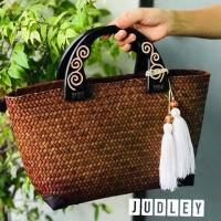ราคา กระเป๋าสาน กระจูด หูไม้ กระเป๋าผู้หญิง (1690590392)