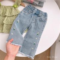 ราคา กางเกงยีนส์ปักลายดอกไม้เอวยางยืดสำหรับผู้หญิง ใส่ง่าย สไตล์ลำลอง (49657071757)