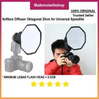 ราคา No ยี่ห้อ Flash Diffuser Okta Softbox 20 ซม. สําหรับแฟลช Godox TT600 TT520 TT685 V1 - Speedlite Flash Mini Softbox 20 ซม. (48900792848)