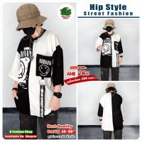 ราคา เสื้อยืดโอเวอร์ไซส์ เนวาน่า ตัวใหญ่ๆ มีห่วงคล้องแบบฮิปๆ เทรนด์แฟชั่นสไตล์ Y2K ( KSO-2406231 ) (21481438589)