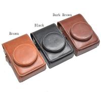 ราคา Canon SX740 HS PU หนังกล้องกระเป๋าสําหรับ Canon SX740 HS SX730 SX720 SX700 พร้อมสายคล้องไหล่ (29574289981)