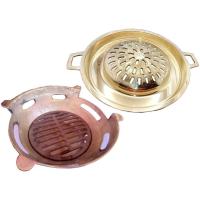 ราคา ชุดเตาทองเหลือง+กะทะทองเหลือง BBQ กะทะปิ้งย่างชนิดมีรู 35 ซม.หมูกะทะ สำหรับเตาถ่าน ทำจากทองเหลืองแท้ (22686495336)