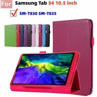 ราคา สําหรับ SamTab Samsung Galaxy Tab S4 10.5 นิ้ว T830 T835 SM-T830 2018 PU หนังฝาครอบขาตั้งแม่เหล็กฝาครอบ (28543868092)