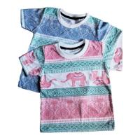 ราคา เสื้อยืดคอกลม ลายช้างผ้าคอตตอล100% (24322266485)