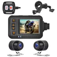 ราคา รถจักรยานยนต์กล้องกันน้ํา DVR รถจักรยานยนต์ Dashcam กล้องหน้าและหลังเครื่องบันทึกวิดีโอ DVR Black Night Vision กล่อง (29288109819)