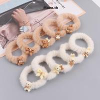 ราคา ในไทย✨ใหม่น่ารักกระต่ายน้อยชานมสี Plush ผมผูกหางม้ายางรัดหัวอุปกรณ์เสริมผม-Move (25104145913)