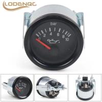 ราคา Car Meter 2" 52mm Car Oil Press Gauge 0-10 Bar Pointer 12V Oil Pressure Press Gauge Yellow Light Wi (50205646572)