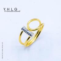 ราคา ํYHLG แหวนทองแท้แฟชั่นชุบสี น้ำหนักครึ่งสลึง มาตรฐานทองเยาวราช (27569748524)